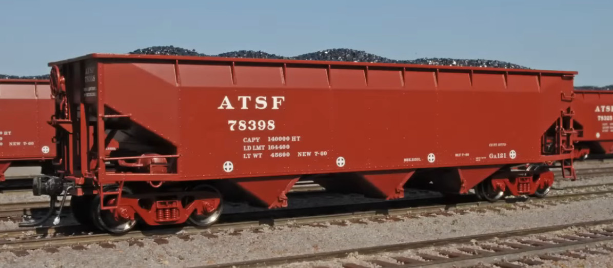 Broadway Limited AAR 70-Ton 3-Bay Hopper - ATSF